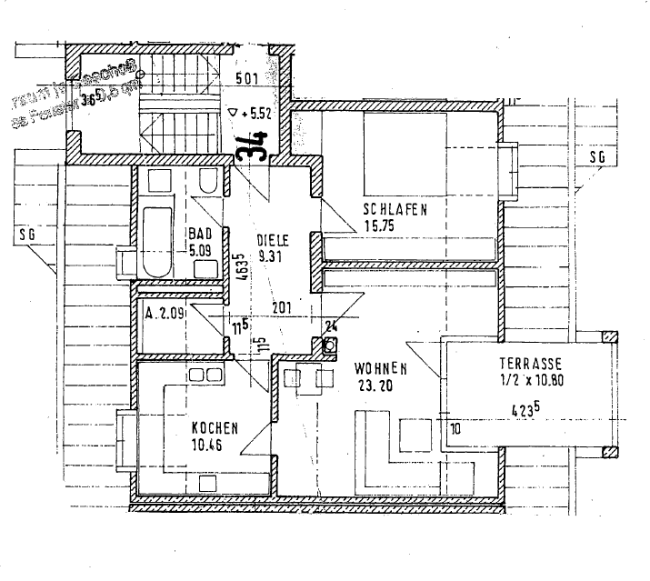 Moderne 2-Zimmer-DG-Wohnung mit Einbauküche und Terrasse in Denning-Bogenhausen