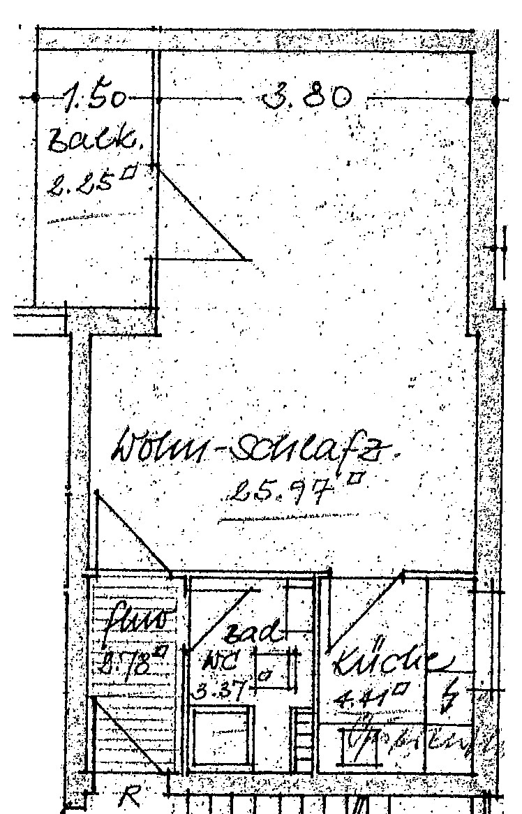 1-Zimmer-Wohnung mit Loggia direkt am Luitpoldpark in München-Schwabing