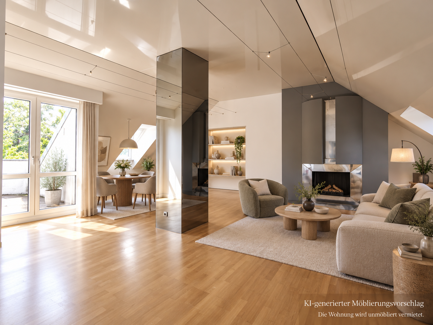 Exklusive 2-Zimmer-Penthousewohnung im DG mit 3 Terrassen + Hobbykeller in Denning-Bogenhausen
